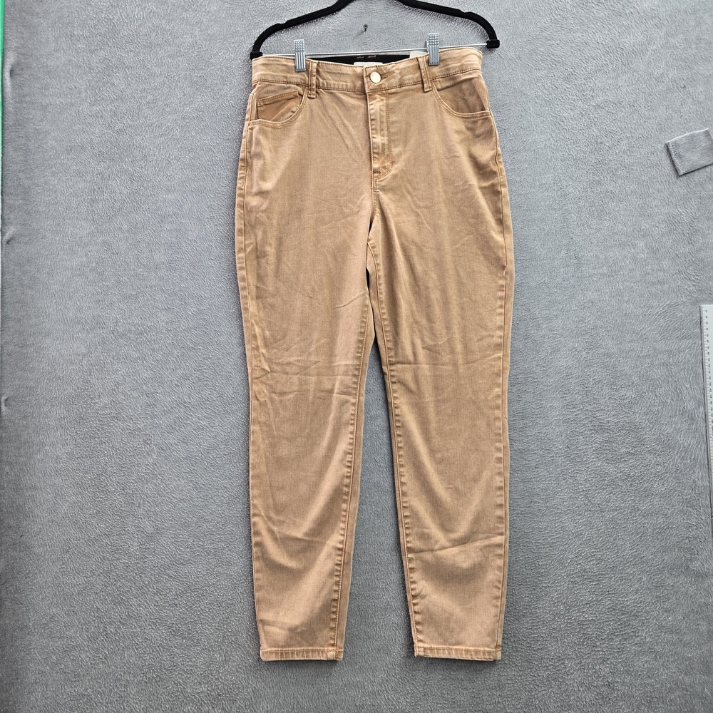 Knox Rose Women Jeans 10/31 Brown Denim Ankle Skinny Elastic Waist High Rise NWT